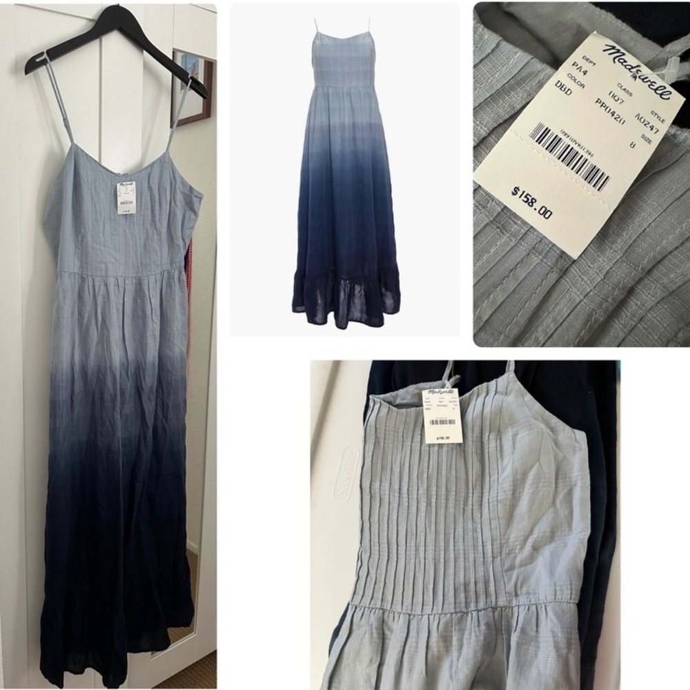 Dip-Dye Cami Pintuck Ruffle Dress. Size 8.
New with tag. Style #AO247